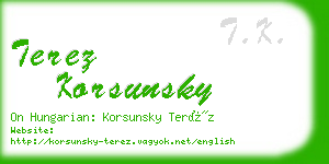 terez korsunsky business card